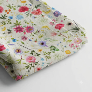 Linen Digital Print Fabric | 110 Rs Meter 44" Width, Unstitched