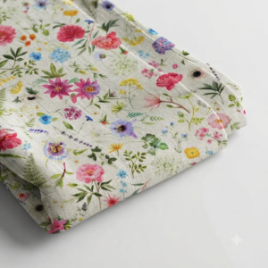 Linen Digital Print Fabric | 110 Rs Meter 44" Width, Unstitched