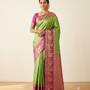 Meena  Kari polki border work sarees