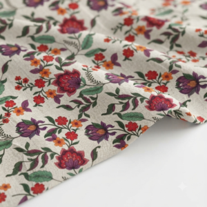 Linen Digital Print Fabric | 110 Rs Meter 44" Width, Unstitched