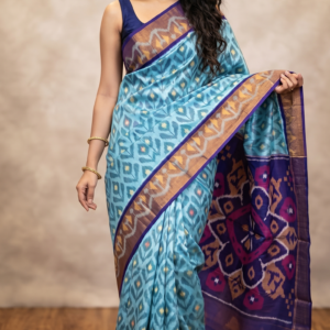 Pochampally Ikat Sico saree